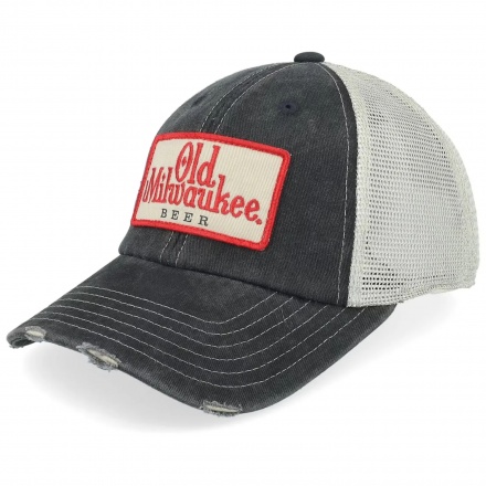 Casquette - American Needle Old Milwaukee Orville Trucker (noir/blanc cassé)