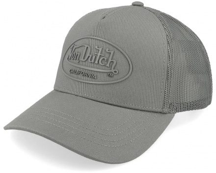 Casquette - Von Dutch Rubber Logo Trucker (gris)