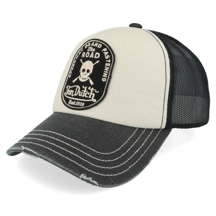 Casquette - Von Dutch Speedway Brand Fastening Trucker (blanc cassé/noir)