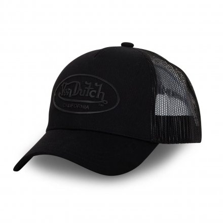 Casquette - Von Dutch Oval Patch Cotton Trucker (noir)