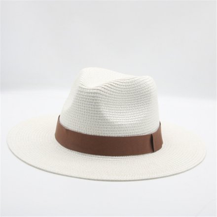 Chapeaux - Gårda Chapeau de paille Fedora (blanc)