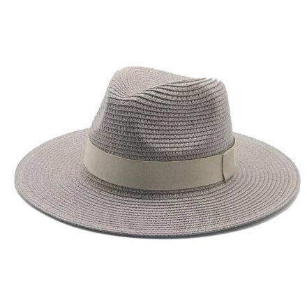 Chapeaux - Gårda Chapeau de paille Fedora (gris)