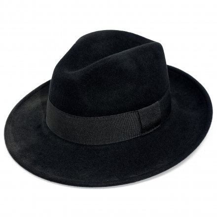 Chapeaux - Gårda Volterra Fedora Wool Hat (noir)
