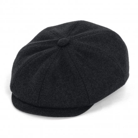 Casquette gavroche/irlandaise - Gårda Premium Larkhall Wool Newsboy (noir)