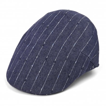 Casquette gavroche/irlandaise - Gårda Pomonte Linen Mix Flat Cap (bleu)