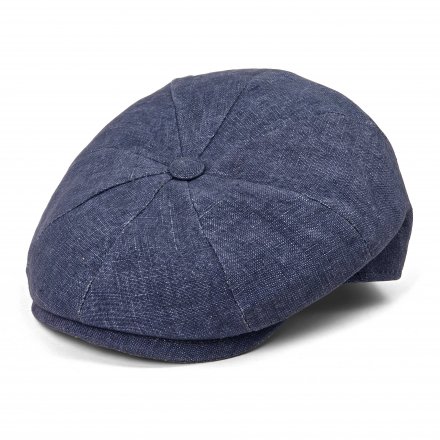 Casquette gavroche/irlandaise - Gårda Vero Linen Newsboy Cap (bleu)