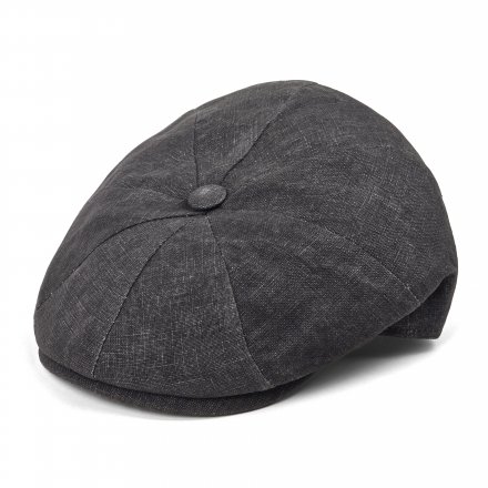 Casquette gavroche/irlandaise - Gårda Vero Linen Newsboy Cap (gris foncé)