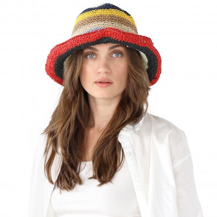 Chapeau de paille - Gårda Sorrento Bucket hat (multicolore foncé)