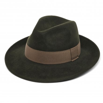 Chapeaux - Gårda Volterra Fedora Wool Hat (vert militaire/beige)