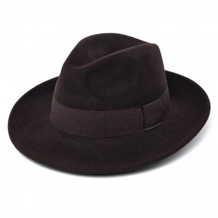 Chapeaux - Gårda Volterra Fedora Wool Hat (brun foncé)