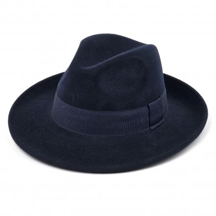 Chapeaux - Gårda Volterra Fedora Wool Hat (bleu marine)