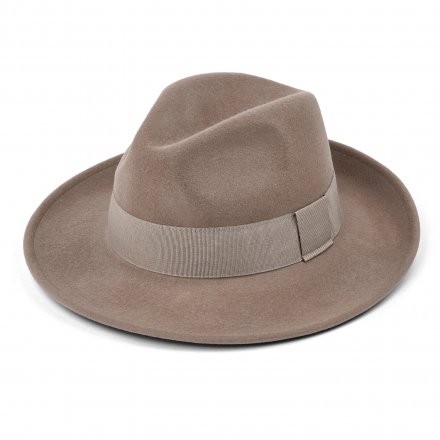 Chapeaux - Gårda Volterra Fedora Wool Hat (taupe)