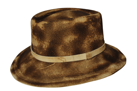 Chapeaux - Gårda Distressed Porkpie Hat (foncé)