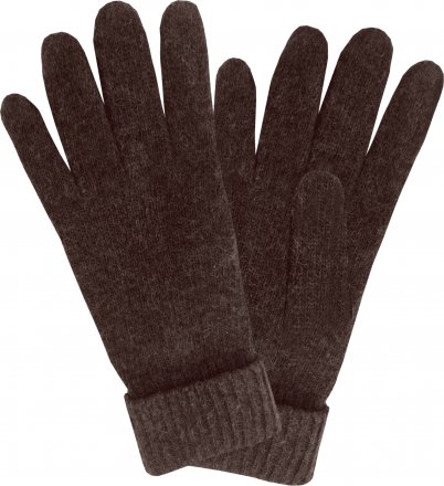 Gants - HK Ladies Knitted Glove Wool/Angora (Marron)