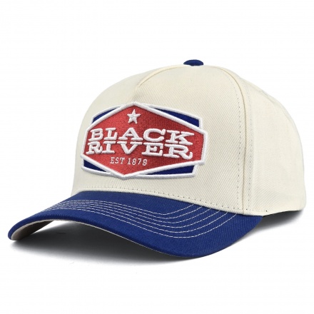Casquette - Black River Cincinnati Cotton Snapback (blanc cassé/bleu)