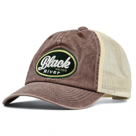 Casquette - Black River Eugene Washed Trucker (marron/crème)