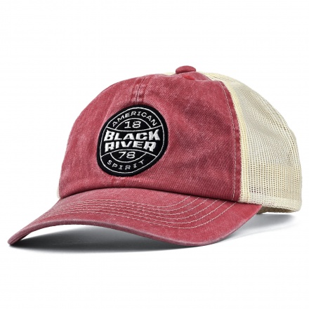 Casquette - Black River Knoxville Washed Trucker (rouge/crème)