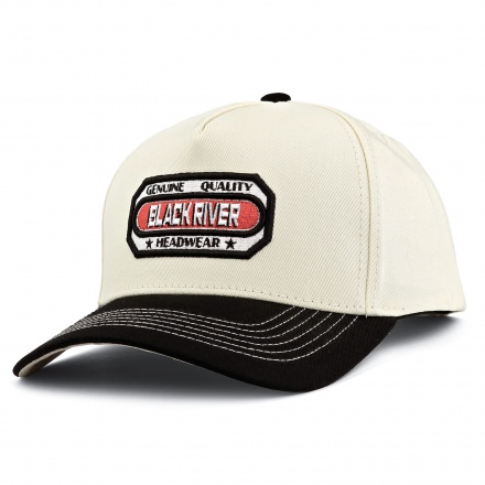 Casquette - Black River Richmond Cotton Snapback (blanc cassé/noir)