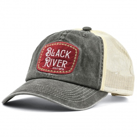 Casquette - Black River Spokane Washed Trucker (vert olive/crème)
