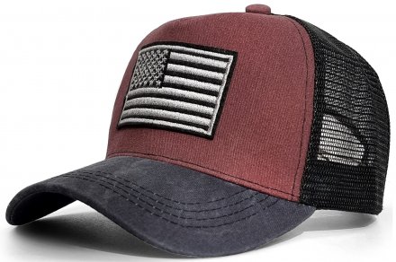 Casquette - Gårda Flag Denim Trucker Cap (rouge/bleu)