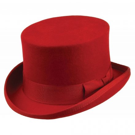 Chapeaux - Mid-Crown Top Hat (rouge)