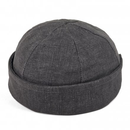 Bonnet - Gårda Cavo Linen Docker Beanie (Gris Foncé)
