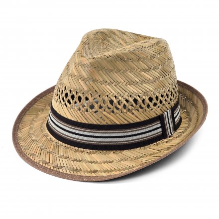 Chapeau de paille - Gårda Agulo Natural Straw Trilby (naturel/marron)