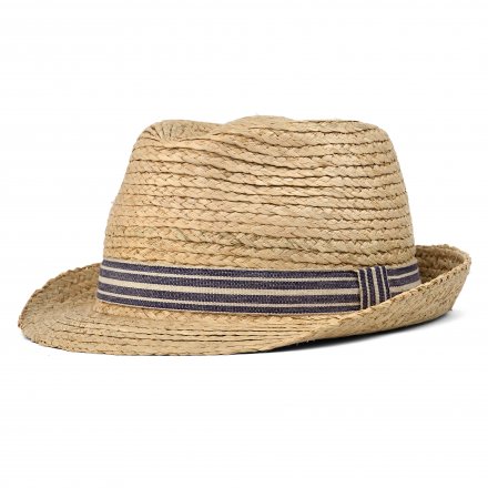 Chapeau de paille - Gårda Marzagan Raffia Trilby (naturel/bleu)