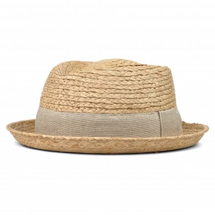 Chapeau de paille - Gårda Serreta Raffia Trilby (naturel clair/gris clair)
