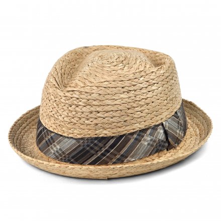 Chapeau de paille - Gårda Tarajal Raffia Trilby (naturel clair/gris)