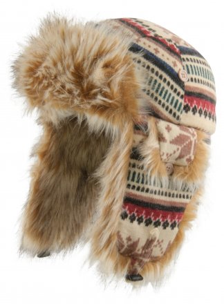 Chapkas - MJM Ladies Trapper Hat Knit with Faux Fur