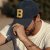 Casquette - Gårda Letter Cap 'B' (bleu marine/jaune)