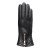 Gants - HK Women's Hairsheep Leather Glove with Gold Zip (Noir)
