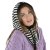 Cagoule - Gårda Valloire Striped Wool Mix Balaclava (noir/blanc)