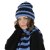 Bonnet - Gårda Lech Striped Wool Mix Beanie (bleu)