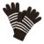 Gants - Gårda Cavalese Knitted Wool Mix Gloves (marron/blanc)