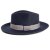 Chapeaux - Gårda Belluno Crushable Wool felt Fedora (bleu)