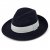 Chapeaux - Gårda Volterra Fedora Wool Hat (bleu marine/blanc cassé)