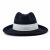 Chapeaux - Gårda Volterra Fedora Wool Hat (bleu marine/blanc cassé)