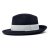 Chapeaux - Gårda Volterra Fedora Wool Hat (bleu marine/blanc cassé)