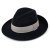 Chapeaux - Gårda Volterra Fedora Wool Hat (noir/crème)