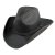 Chapeaux - Jaxon Hats Buffalo Skinnhatt (noir)