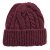 Bonnet - Gårda Bormio Cable Knit Wool Mix Beanie (bourgogne)