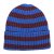 Bonnet - Gårda Davos Striped Merino Wool Beanie (bordeaux/bleu)