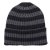 Bonnet - Gårda Davos Striped Merino Wool Beanie (gris/noir)