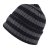 Bonnet - Gårda Davos Striped Merino Wool Beanie (gris/noir)