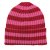 Bonnet - Gårda Davos Striped Merino Wool Beanie (rouge/rose)
