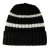 Bonnet - Gårda Les Deux Alpes Striped Merino Mix Beanie (noir/blanc)