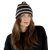 Bonnet - Gårda Davos Striped Merino Wool Beanie (marron/beige)