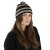 Bonnet - Gårda Davos Striped Merino Wool Beanie (marron/beige)